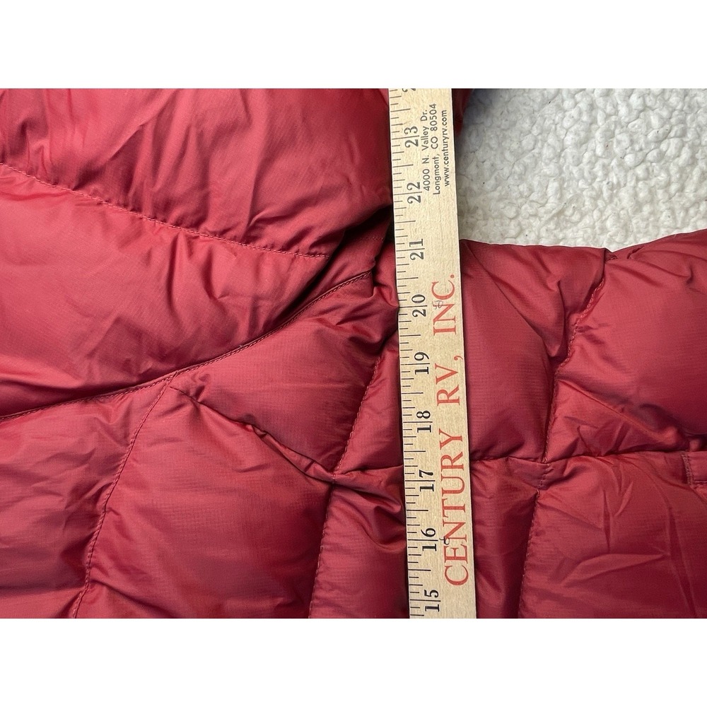 LL Bean Puffer Jacket Men Large Goose Down 800 Heavy Full Zip Blue Bubble Red - Picture 4 of 9